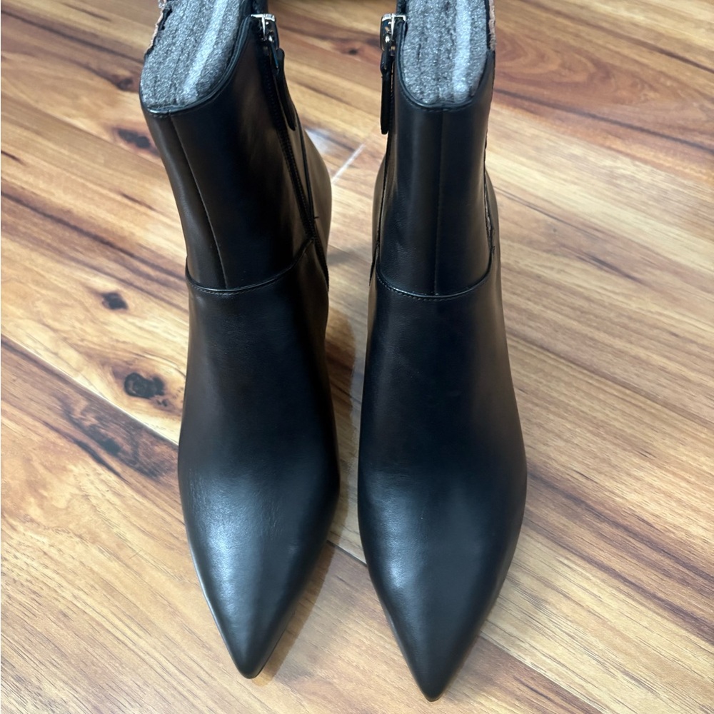 Nine West Black Ankle Boots with Sleek Silhouette and Easy Slip-On